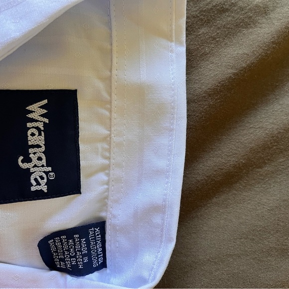 Men’s Wrangler white pearl snap western shirt - Picture 3 of 4